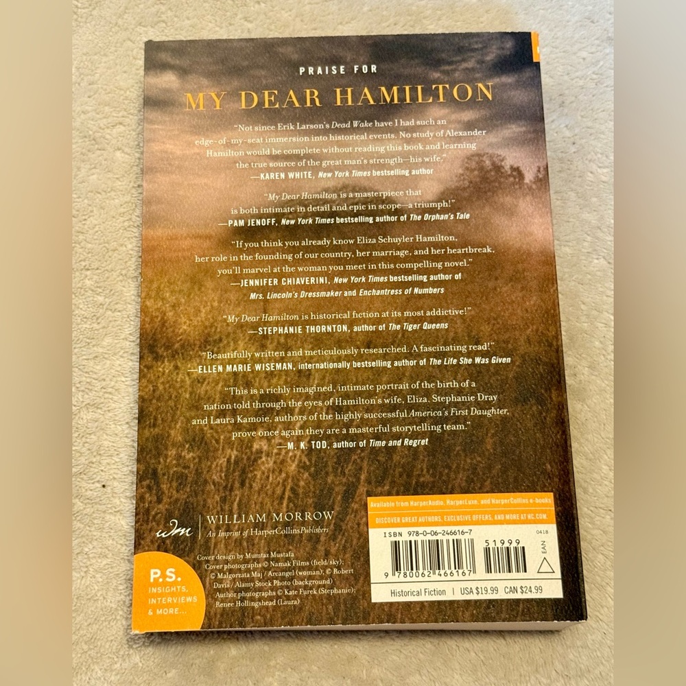 My Dear Hamilton Paperback Book - Picture 2 of 2